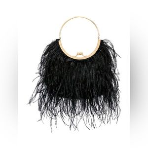 Ostrich feather clutch